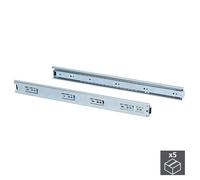 Emuca 3043805 Coppia di Guide/Binari con Cuscinetti a Sfere ad Estrazione Totale 45mm x 650mm per Cassetto, Set di 5