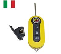 Kit Guscio Chiave Telecomando Completo per FIAT Punto ABARTH 500 595 695 Gialla