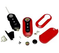 Kit Guscio Chiave Telecomando Completo per FIAT Punto ABARTH 500 595 695 Rossa