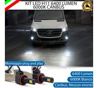 KIT H11 LED CANBUS FENDINEBBIA MERCEDES SPRINTER BR 907 910 CANBUS 6400 LM