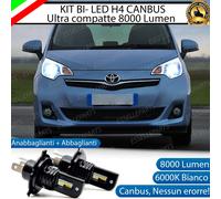 KIT H4 A LED PER TOYOTA VERSO S LED H4 6000K XENON BIANCO 100% NO ERRORE