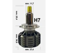 KIT H7 H18 LED 2 PZ RIATEC MOD7887 APOLLO 12/24 6000K 4000LM PER LENTICOLARE