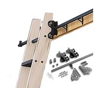 Kit hardware a scala scorrevole, sistema completo di librerie e librerie, con guide da 6 m, ruote a rullo per pavimento per un funzionamento fluido e silenzioso, ideale per uso domestico e ufficio