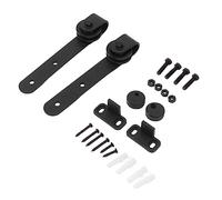 Kit hardware della porta del fienile, pista porta scorrevole per la porta fritte e silenziosamente per il supporto per la TV del guardaroba