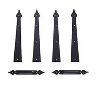 Kit Hardware for Porta Garage In Acciaio Da 6 Pezzi, Maniglie Decorative for Cerniere for Porte In Metallo, Cerniere In Legno E Altri Materiali Metallici(GUN)