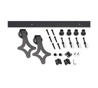 Kit Hardware For Porta Scorrevole Del Fienile In Acciaio Al Carbonio Set Di Binari Sospesi A Forma Rombo For Singola(8FT 2440mm splice)