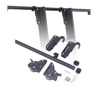 Kit Hardware Libreria Rulli Acciaio Inossidabile -binario Scala Scorrevole Nera, Binario Scala Mobile Tubo Tondo, Hardware Binari Biblioteche Mobili(800cm(26.2 ft) track kit)
