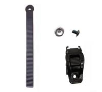 Kit hardware per attacchi snowboard con base in metallo fibbie a cricchetto e cinghie in plastica da 170 mm per montaggio sulla linguetta della punta (F)