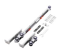 Kit Hardware Per Binario Per Porta Scorrevole - Rullo Ruota In Acciaio Inossidabile E Hardware Per Porta, Rulli Smorzatori A Due Vie | Kit Facile Da Installare Per Per Porte Scorrevoli In Le
