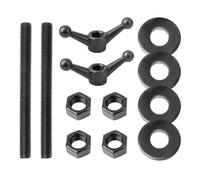 Kit hardware per morsa Moxon, kit di viti da banco include aste filettate da 20,3 cm, manopole in fusione, dadi e rondelle per la lavorazione del legno, accessori per banco da lavoro