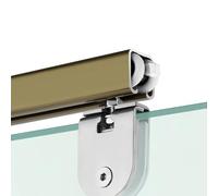 Kit hardware per porta di fienile in vetro senza telaioScorrevole Pista per porta dell'armadio per lavanderia Design bypass personalizzabile Installazione facile Acciaio durevole Decorazione moderna