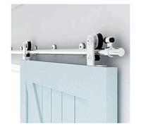 Kit hardware per porta di fienile Sistema di porte scorrevoli per porta singola Kit di guide per armadio in acciaio inossidabile Kit di sospensione a forma di T 4-16 piedi Funzionamento fluido e