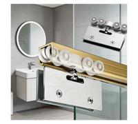 Kit hardware per porta doccia, rulli scorrevoli silenziosi per porte in vetro, funzionamento regolare, compatibile con più scene, facile installazione, dimensioni 76,2 cm