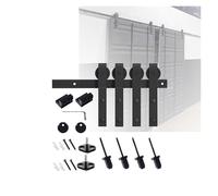 Kit hardware per porta scorrevole, binari in acciaio al carbonio, sistema di puleggia a doppio binario per l'installazione di casa, garage, biblioteca