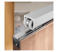 Kit hardware per porta scorrevole con binario e gancio per ruote per un funzionamento regolare su porte divisorie di armadi e balconi