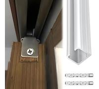 Kit hardware per porta scorrevole nascosta con meccanismo di chiusura ammortizzata per un funzionamento fluido e silenzioso della porta a tasca, ideale per spazi residenziali e commerciali