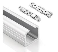 Kit hardware per porta scorrevole per armadio e porte a scomparsa, set di guide per montaggio a soffitto o laterale, con rulli