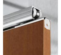 Kit hardware per porta scorrevole resistente, sistema di binari liscio e silenzioso, guida tascabile tagliabile per bagno, cucina, dispensa, armadio
