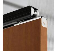 Kit hardware per porta scorrevole resistente, sistema di binari liscio e silenzioso, guida tascabile tagliabile per bagno, cucina, dispensa, armadio