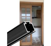 Kit hardware per porte scorrevoli con meccanismo di chiusura ammortizzata, montaggio a parete, per installazione interna di armadi e armadi