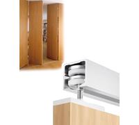 Kit hardware per porte scorrevoli pieghevoli per porte multiple, armadio pieghevole per finestre, armadi, dispensa, armadio, porta armadio, pannello bypass scorrevole