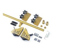 Kit hardware per scala da biblioteca, set di binari per scale scorrevoli con rullo per pavimento e freno, kit completo da 5 m, per uso domestico e interno