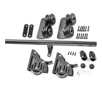 Kit hardware per scala scorrevole Rolling Library, set completo di binari in carbonio per impieghi gravosi (senza scala) per casa/libreria/ufficio(100cm Kit pista)