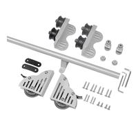 Kit hardware per scala scorrevole, sistema di scale mobili da 4 m, con ruote a rulli e estensioni per binari rotondi, per biblioteche e uso domestico