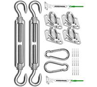 Kit hardware per vela ombreggiante, 12,7 cm, in acciaio inox 304, per giardino, rettangolare, triangolare, parasole, vela, accessori di fissaggio resistenti