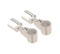 Kit hardware superiore in acciaio inossidabile 316, 2 diapositive a ganascia e connettori per estremità oculari per tubo rotondo da 22 mm e 25 mm, raccordi per tettoie per barche marine con manicotto