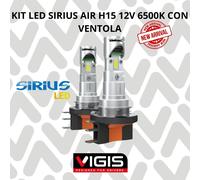 KIT HEADLIGHT LED SIRIUS AIR H15 12V 6500K CON VENTOLA