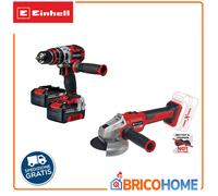 Kit Heinhell Smerigliatrice angolare a batteria + Avvitatore a percussione