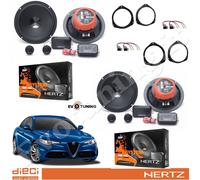 Kit Hertz Linea Dieci Dsk 165+Dsk165.3 Adattatori Ant+Post per Alfa Romeo Giulia