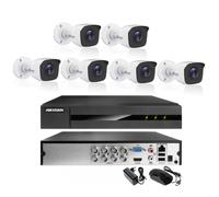 KIT Hikvision Videosorveglianza con DVR 8 canali 6 Telecamere Bullet 2MP AHD ✅