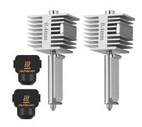 Kit hotend di aggiornamento compatibile con BambuLab A1 e A1 Mini, ugello in acciaio inossidabile da 0,4 mm + blocco riscaldante struttura integrata hot end per stampanti 3D BambuLab A1 e A1 Mini, 2