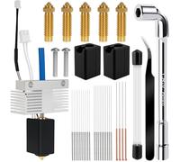 Kit Hotend per Neptune 4 Plus/Neptune 4 Max, Accessori per Stampante 3D, Contiene 1 Estremità Calda, 5 Ugelli, 20 Aghi per la Pulizia, 2 Manicotti in Silicone, 1 Chiave Inglese, 1 Pinzette Curva