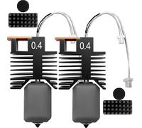 Kit hotend per Snapmaker U1 pre-installato 0,4 mm ugello in acciaio temprato e blocco riscaldante in ceramica da 24 V 48 W con 2 ugelli punti di parcheggio e spazzola in silicone per accessori Pirnter