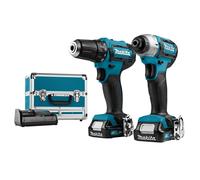 Kit HP333 + TD110D + 3x BL1021 + 1x DC10SB Makita CLX228SAX2