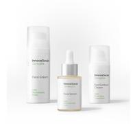 InnovaGoods® Set per la cura del viso con CBD, x1 siero per il viso, x1 contorno occhi, x1 crema viso idratante Illumina, nutre e idrata. Proprietà lenitive e lenitive per la pelle sensibile