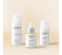 InnovaGoods® Set per la cura del viso con Riso, x1 siero per il viso, x1 contorno occhi, x1 crema viso idratante migliora l'elasticità della pelle Illumina, nutre e ringiovanisce tutti i tipi di pelle