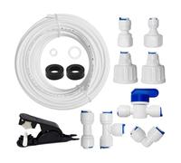 Kit idraulico per frigorifero, 15 m, tubo flessibile per frigorifero con tagliatubo, connettore dell'acqua per frigorifero -1/4"