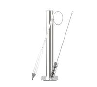 Kit idrometro inossidabile, strumento accurato per sciroppo, densimetro affidabile, fornitura di lavorazione della linfa d'acero, Compagno di spazzole per la pulizia di misurazione portatile, Set di