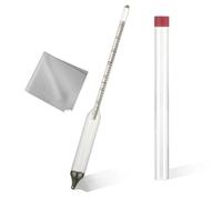 Kit idrometro per sciroppo d'acero, scala Baume, densimetro accurato per linfa bollita, strumento manuale professionale per panetteria e ristorante, include custodia e panno per la pulizia