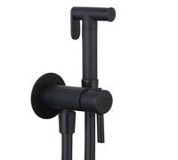 Kit Idroscopino Acqua Calda e fredda Shut-Off Azionamento a Leva Ottone Ogomondo - CONFEZIONE: 1 pz., Finitura-: Nero Tondo