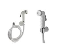 Kit idroscopino doccetta wc bianca con supporto e flessibile