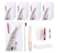 Kit igienico, kit igienico sfuso, kit di igiene da viaggio con spazzolino da denti, dentifricio, pacchetto di cura, pettine, cuffia da doccia, confezionato singolarmente, adatto per hotel, casa,