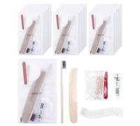 Kit igienico, kit igienico sfuso, kit di igiene da viaggio con spazzolino da denti, dentifricio, pacchetto di cura, pettine, cuffia da doccia, confezionato singolarmente, adatto per hotel, casa,