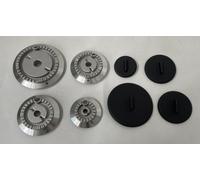 KIT IGNIS TERIM 4 Bruciatori + 4 Piattini IN GHISA TIPO IGNIS RAPIDO NERO S2555