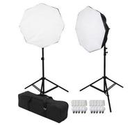 Kit illuminazione Bresser BR-2320 1800W 8 lampade 2 softbox 2 stativi
