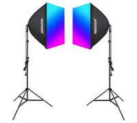 Kit Illuminazione Neewer NK800 Softboxes RGB 24W 2700-6500K + Tripodi